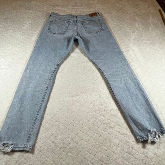 Levi 501 Skinny XX 31x30 light distressing - button fly - excellent condition - Picture 2 of 9